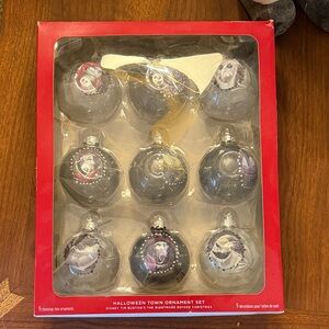 Disney Nightmare Before Christmas glass ornaments